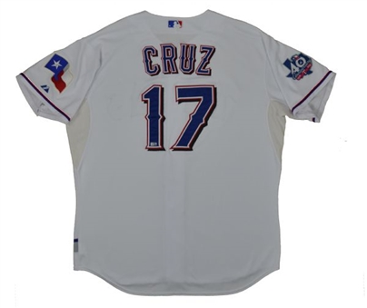 2012 Nelson Cruz Game Used Texas Rangers Jersey 4/9/12 (MLB auth, Rangers LOA)